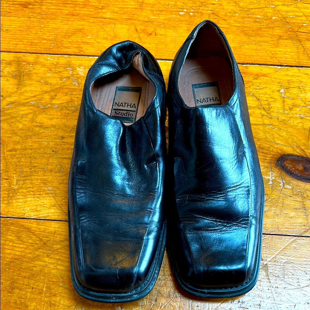 Black Leather Men's Dress Shoes